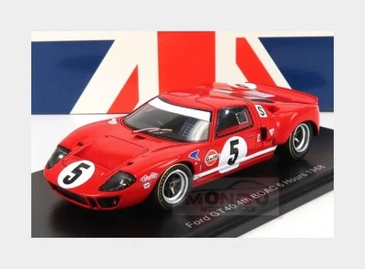 1:43 SPARK Ford Usa Gt40 #5 6H Boac 1968 P.Hawkinns D.Hobbs Red UK009 - Photo 1/2