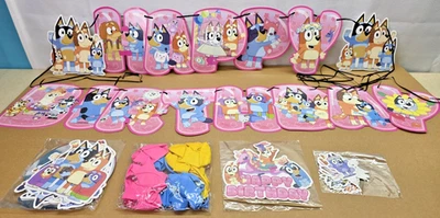 Decoraciones de fiesta de cumpleaños azul pancarta remolinos globos adornos para pasteles y cupcakes Foto 1 de 4