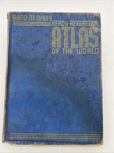 1938 Rand McNally Ready-Reference Atlas of the World Book HC Geography - Picture 1 of 15