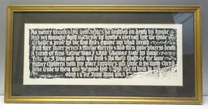 Vintage Bibeltext Atem wie Leben Goldrahmen Bibel Gebet hängend Wanddruck Kunst - Bild 1 von 12