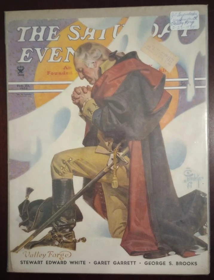 Saturday Evening Post-February 23 1935 -J.C. Leyendecker Cover Only "Washington" - Image 1 of 1