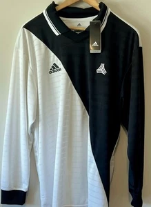 NWT Adidas Tango Advance Jersey Men's Long Sleeve Size L Black White Soccer - Picture 1 of 12
