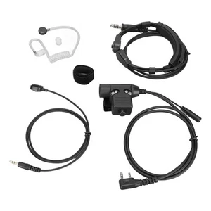 U94 Ptt With Finger Mic Ptt 7.1Mm Retractable Throat Control Headset For Ken ND - Zdjęcie 1 z 12