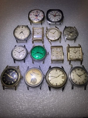 Lote Reloj Pulsera Vintage 14 ct. Mido Alpina Bulova Lord Elgin Wittnauer para Piezas Foto 1 de 4