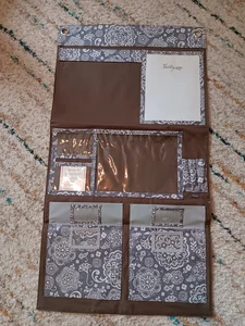 Thirty One 31 Hang Up Wall or Door Organizer brown Floral NEW No Package - Picture 1 of 8