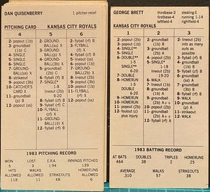 1983 KANSAS CITY ROYALS, STRAT-O-MATIC Baseball, ORIGINAL, EX TO NM, 24 cards - Picture 1 of 1