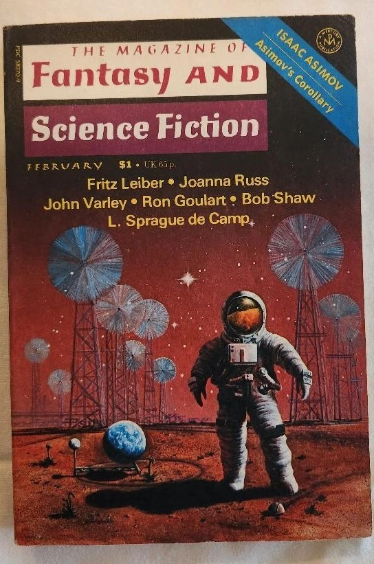 журнал фэнтези и научной фантастики, февраль 1977 с Азимовым, Лейбером, де Кампом - Изображение 1 из 1