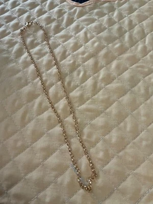 COLLAR CADENA ESLABÓN ROLO ESTERLINA REVESTIDO ORO 18K VERONESE. NUEVO V17 Foto 1 de 2