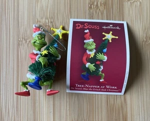 Hallmark Dr Seuss The Grinch Tree-Napper at Work Keepsake Ornament 2005 - Picture 1 of 6