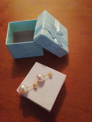 Orecchini In Oro 14k Con Perla Coltivata - Imagen 1 de 4