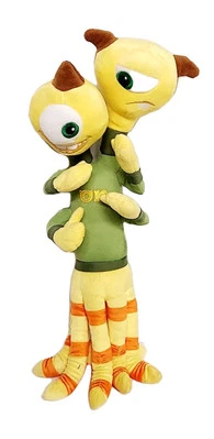 Peluche universitario 16" Disney Store TERRY & TERRI Pixar amarillo 2 monstruos de dos cabezas Foto 1 de 3