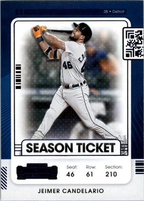 2021 Panini Contenders Season Ticket Blue #78 Jeimer Candelario - BB - Image 1 of 2