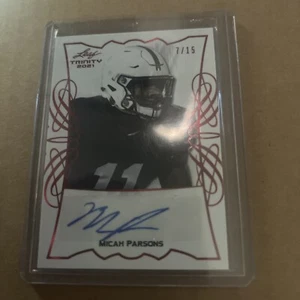 Micah Parsons 2021 Red Leaf Trinity AUTO RC 7/15 - Picture 1 of 5