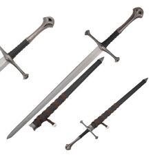 23" Medieval Warrior Middle Ages Silver Cross Narsal Mini Sword With Scabbard