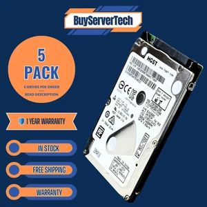 Lot of 5 HGST 500GB 2.5" SATA 5400RPM HDD | HTS545050A7E680 | Laptop PS4 XBOX - Afbeelding 1 van 4
