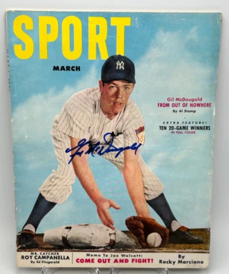 Revista "Sport" 1952 firmada por Gil McDougald. AL ROY 1951. 5x WS Champ Foto 1 de 4