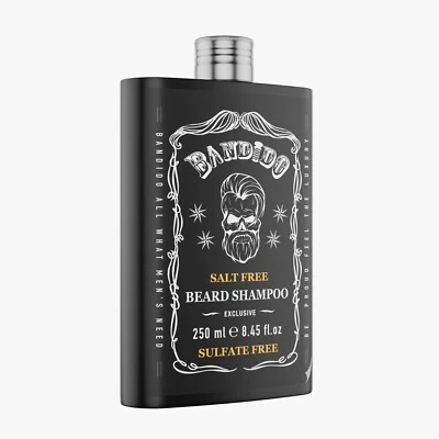 Bandido Beard Shampoo 250ml Sulfate Free Salt Free Barber Men's Beard Shampoo - Image 1 of 4