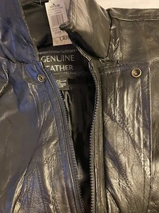 Herren Schwarz Echtleder Design Jacke Leder Biker Neu Large - Bild 1 von 12