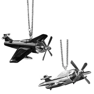 1*Solar Aircraft Car Pendant Helicopter Ornament Solar-Powered Airplane Pendant - Afbeelding 1 van 12