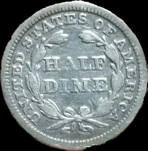 1853 5C Liberty Seated Half Dime Arrows - Picture 1 of 2