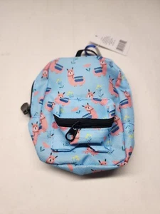 Llama Print Backpack Mini with Elastic Backpack Strap Sturdy Carabiner Clip - Picture 1 of 3