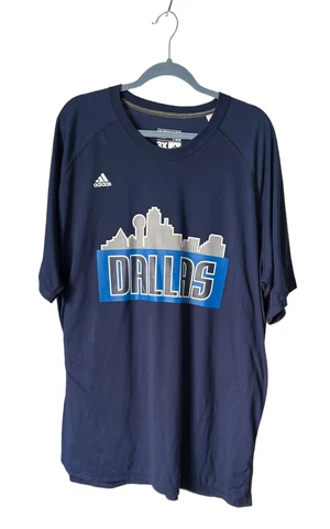 ADIDAS DALLAS MAVERICKS CLIMACOOL Ultimate T-SHIRT SIZE 3XL Navy Blue EUC Cover