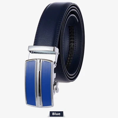 Microfiber Leather Men's Ratchet Belt Belts For Men Adjustable Automatic Buckle - Image 1 of 4