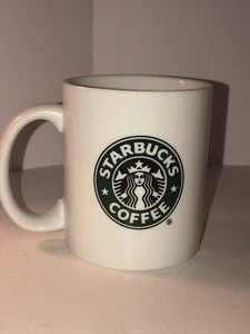 STARBUCKS 2006 WHITE SIREN BLACK GREEN SPLIT TAIL MERMAID LOGO MUG - Picture 1 of 7