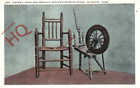 Postcard: Massachusetts, Plymouth, Gov. Carver's Chair And The Spinning Wheel
