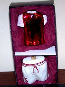 2 Max Glass Sports Jersey & Shorts Ornaments By Kowalski Family In Poland - Picture 1 of 2