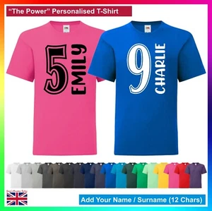 Kids Personalised ANY AGE / NAME Tee - Fun Birthday Party Boys Girls T-Shirt - Picture 1 of 18