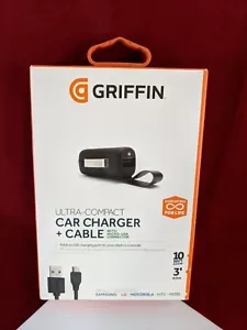 Griffin PowerJolt Mobile Select Series 10W Ultra-Compact Car Charger + Cable - Picture 1 of 4