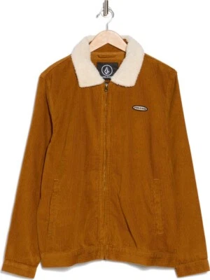 🔥Volcom Halecrest Corduroy Trucker Faux Shearling Collar Men’s Sz:Medium Jacket - Image 1 of 4