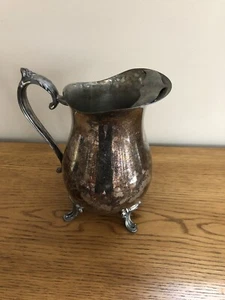 Vintage Leonard Silber Teller Wasserkrug mit Fuß und Eislippe - Bild 1 von 1