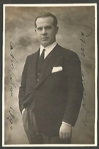 Bajo de ópera italiana Tancredi Pasero foto real ¡con original firmado 1929!!! - Imagen 1 de 2
