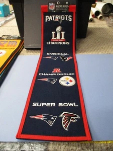 New England Patriots Super Bowl 51 Champions Embroidered Banner Heritage  - Picture 1 of 3