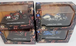 Lot x4 UNOPENED Box NEWRAY Indian Motorcycle 1:32 Scale Die Cast - Picture 1 of 13