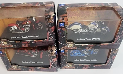 Lot x4 UNOPENED Box NEWRAY Indian Motorcycle 1:32 Scale Die Cast - Image 1 of 4