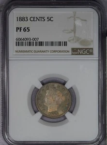 1883 Liberty V Nickel 5c NGC PF65 PR65 - Picture 1 of 2