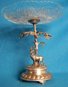 WMF CENTREPIECE DEER OAK TREE TAZZA DATED 1927 GC - Picture 1 of 21