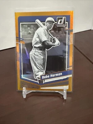 2023 Donruss Baseball Babe Herman Orange Holo Brooklyn Dodgers - Image 1 of 2
