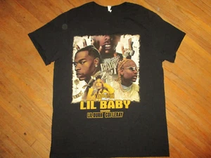 MAGLIETTA CONCERTO LIL BABY LIL DURK COI LERAY BACK OUTSIDE TOUR RAP HIP HOP GRANDE - Foto 1 di 4