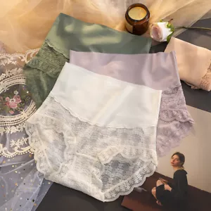 1/6 Packs Women High Waist Briefs Thong Lingerie Lace Panties Traceless Panties - Picture 1 of 27