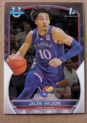 2022-23 Bowman Chrome University Jalen Wilson Kansas Jayhawks #67 - Image 1 of 2