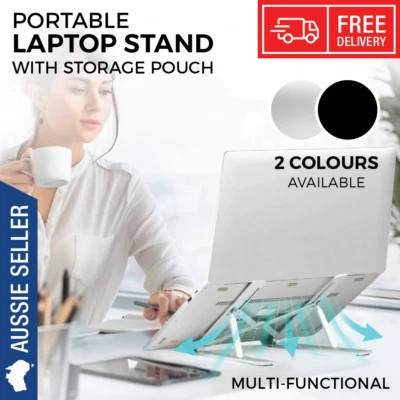 Portable Laptop Table Phone Stand 6 Levels Multi Angle High Quality 2 Colours - Image 1 of 4