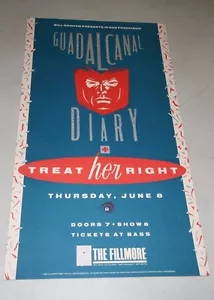 Bill Graham Presents Guadalcanal Diary @ The Fillmore Concert Poster June 06, 19 - Picture 1 of 3