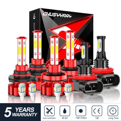 Combo de 6 faros antiniebla de haz alto/bajo LED para Ford EcoSport 2019 2020 Foto 1 de 4