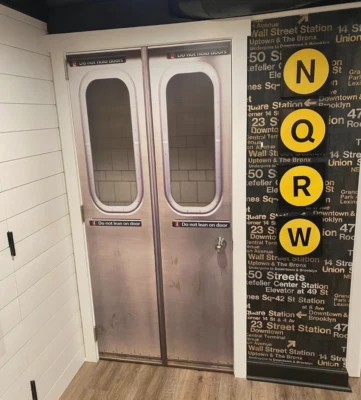 New York City Subway Car Door Mural, R211 Door Wrap. 1 Piece Sticker. Laminated - Image 1 of 4