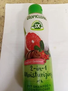 TropiClean Grapefruit & Sandalwood 2-in-1 Shampoo and Conditioner for Pets 20oz - Picture 1 of 2
