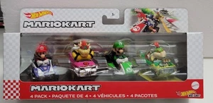 Hot Wheels Mario Kart 4er Pack Mario Bowser Luigi Bowser Jr Neu in OVP - Bild 1 von 5